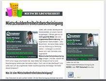 Tablet Screenshot of mietschuldenfreiheitsbescheinigung.com